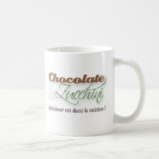 Taza del chocolate y del calabacín