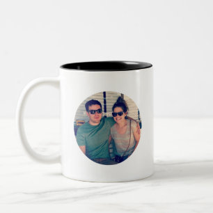 Taza del círculo de la plantilla de la foto de