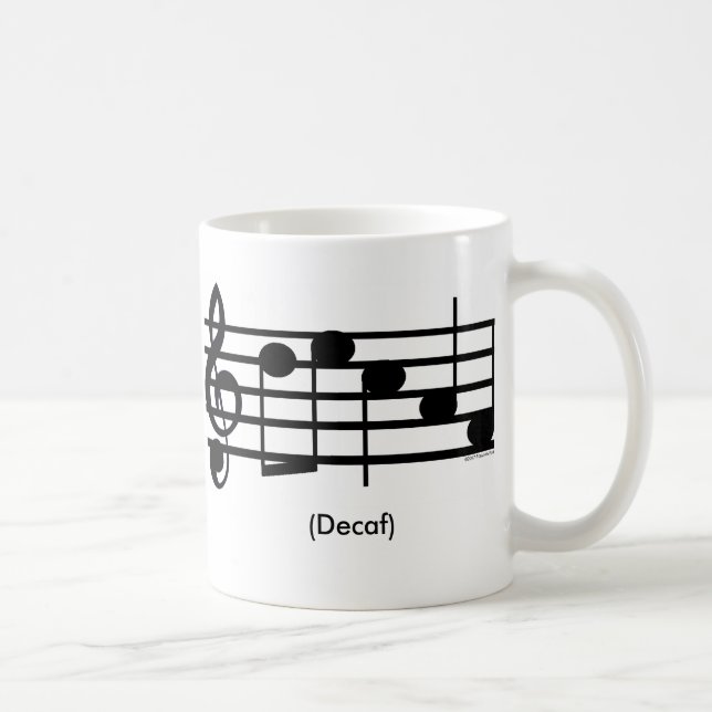Taza del Clef agudo del "Decaf" (Derecha)