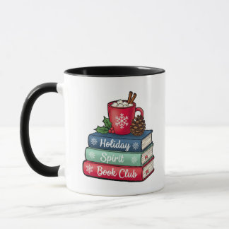 Taza del Club de Libros Espíritu Navideño | NEGRO