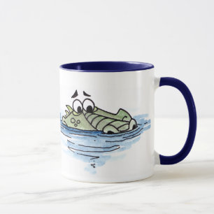 Taza del cocodrilo de la natación