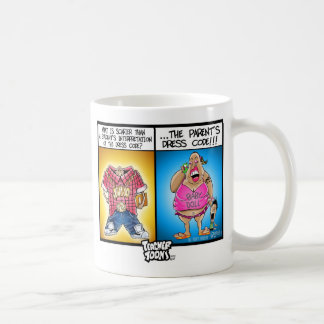 Taza del código de vestimenta de Toons del