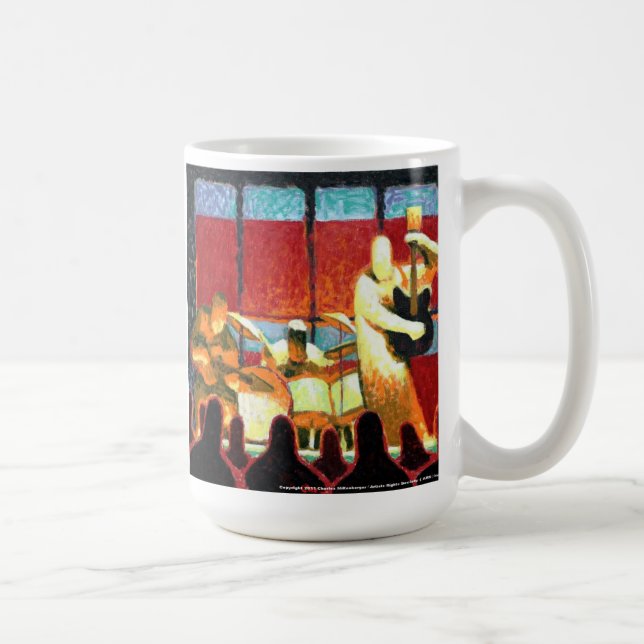 Taza del coffe del club de jazz del zombi (Derecha)