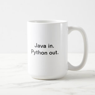 Taza del coffe del programador del pitón