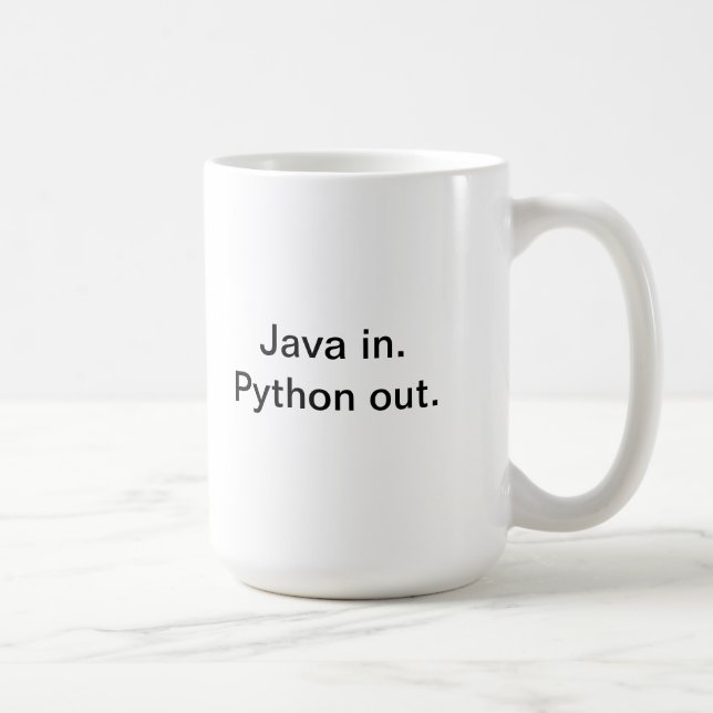 Taza del coffe del programador del pitón (Derecha)