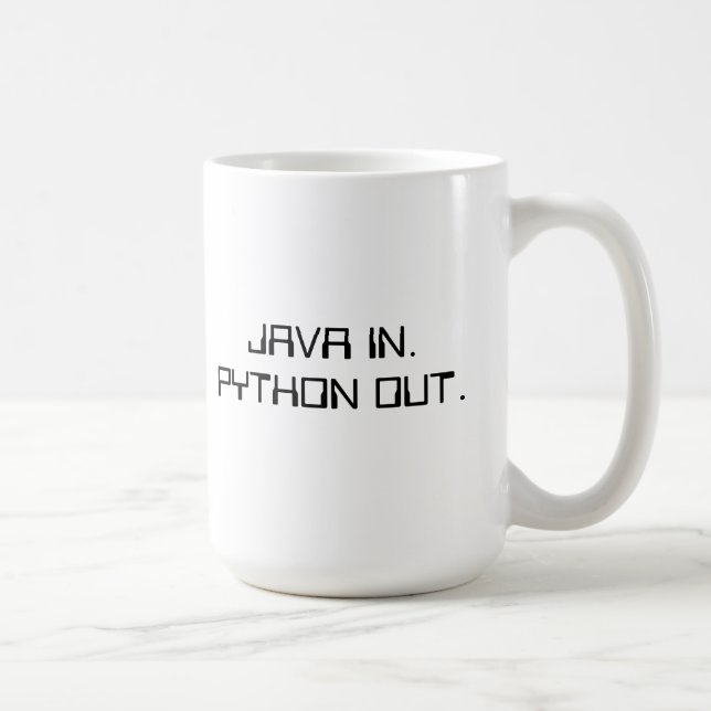 Taza del coffe del programador del pitón (Derecha)