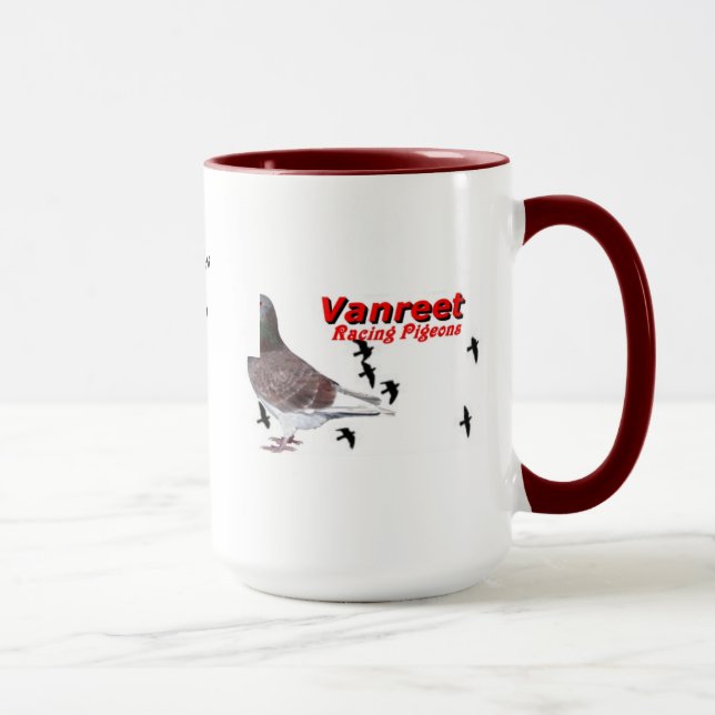 Taza del coleccionable de la paloma que compite (Derecha)