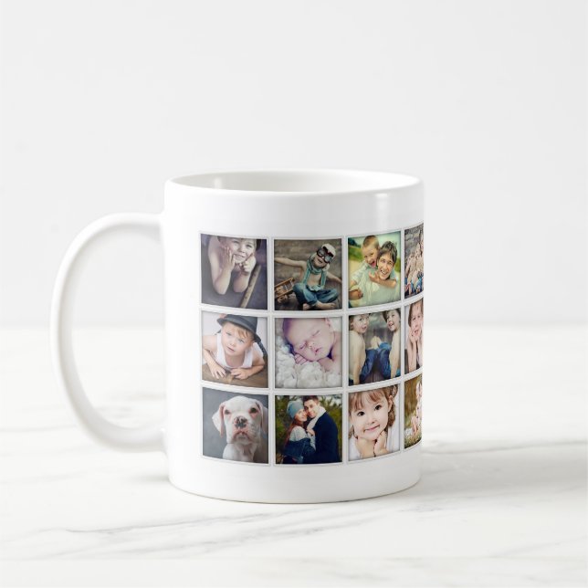 Taza del collage de fotos del retrato de la (Izquierda)