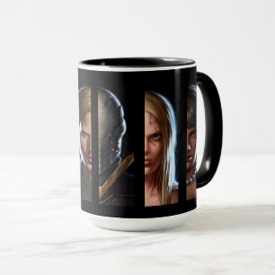 Taza del collage del carácter del "enemigo uno"