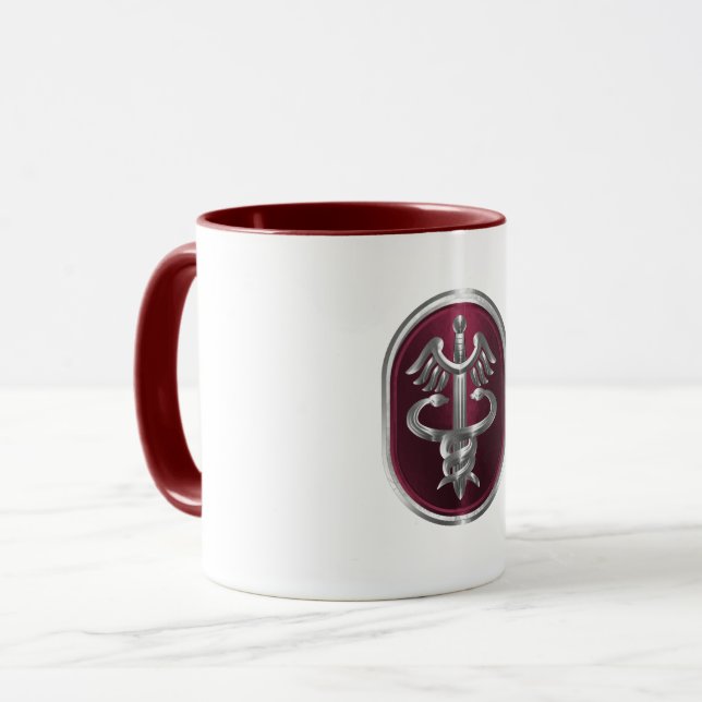 Taza del Comando Médico del Ejército (Anverso izquierdo)