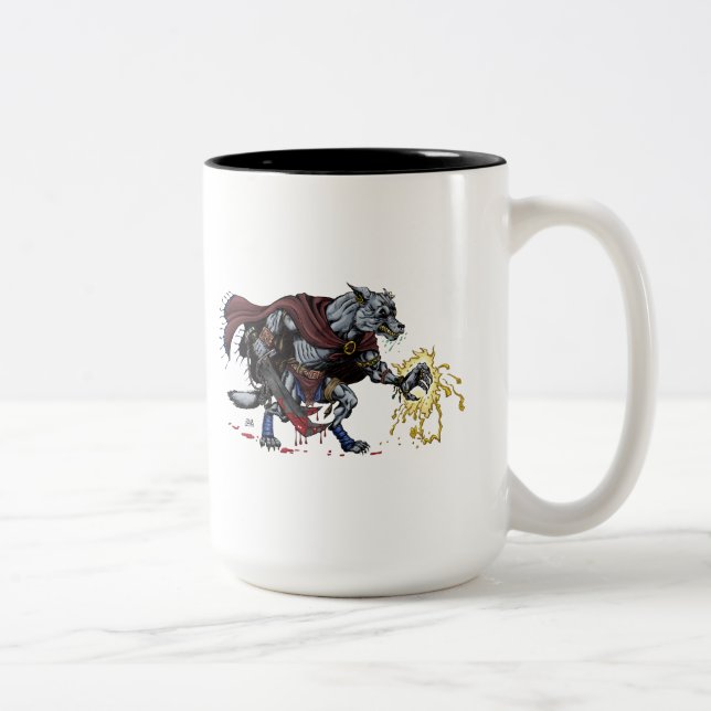 Taza del combatiente del hombre lobo de la (Derecha)