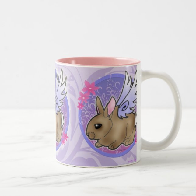 Taza del conejito del ángel (Derecha)