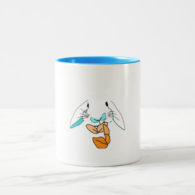 Taza del conejo del arte pop (Centro)