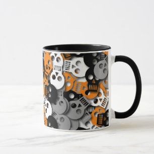 Taza del confeti del cráneo