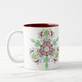 taza del copo de nieve del ~Floral~