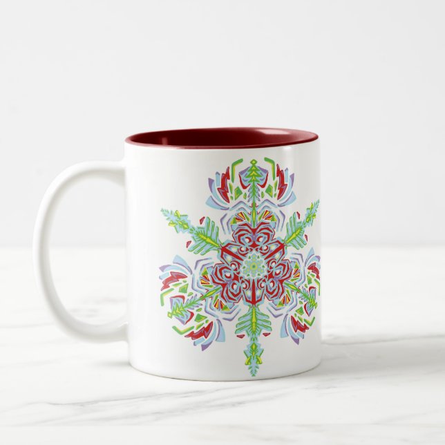 taza del copo de nieve del ~Floral~ (Izquierda)