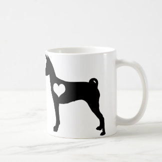 Taza del corazón de Basenji