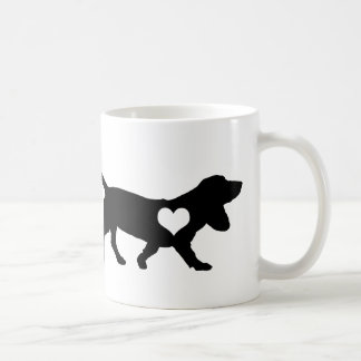 Taza del corazón de Basset Hound