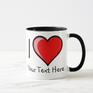 Taza del corazón de Customizabe I