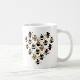 Taza del corazón de la abeja