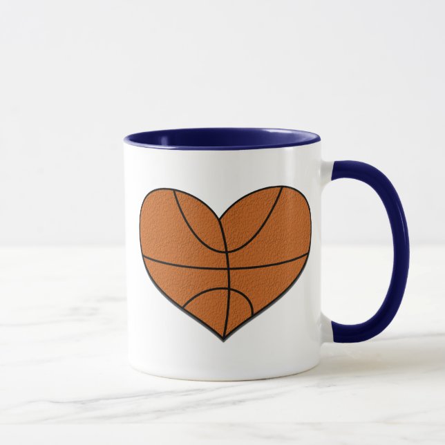 Taza del corazón del baloncesto (Derecha)