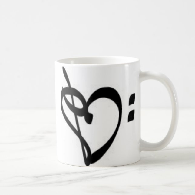 Taza del corazón del Clef de la música (Derecha)