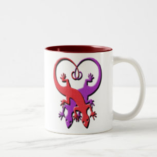 Taza del corazón del Gecko
