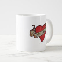 Taza del corazón del "recuerdo" de GT
