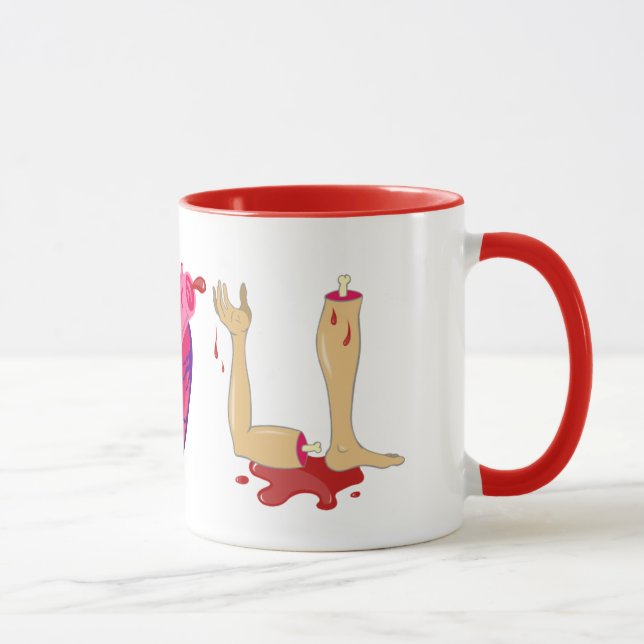 TAZA del corazón U del ojo (Derecha)