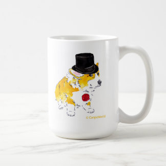 Taza del Corgi del sombrero de copa