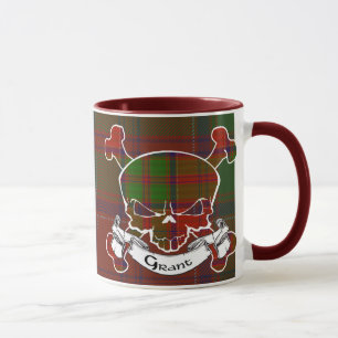 Taza del cráneo del tartán de Grant