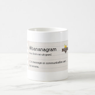 Taza del cuaderno del #bananagram de los PLÁTANOS