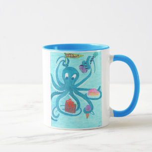 Taza del cumpleaños del pulpo