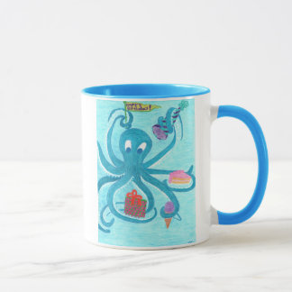 Taza del cumpleaños del pulpo