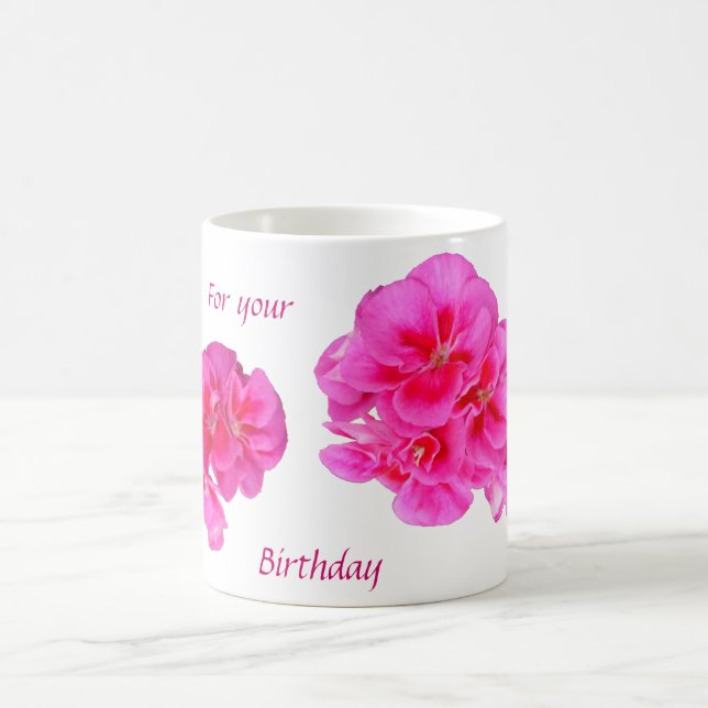 TAZA DEL CUMPLEAÑOS, FLORAL (Centro)