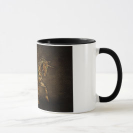 Taza del damasco del unicornio de Steampunk