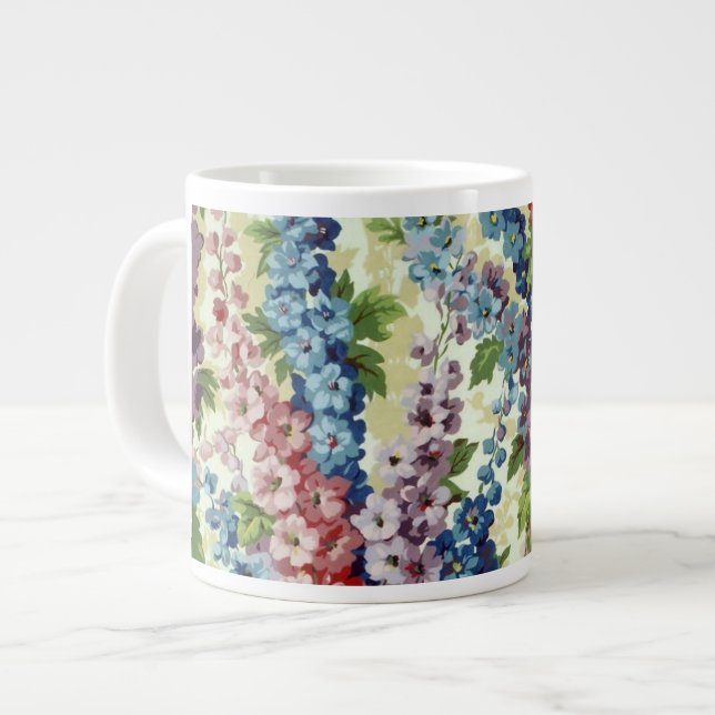Taza del Delphinium de la tela de Philip Jacobs (Izquierda)