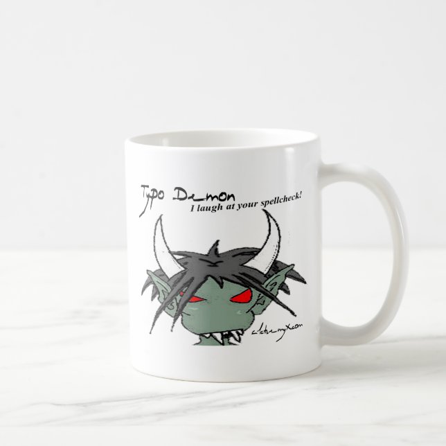 Taza del demonio del error tipográfico: Spellcheck (Derecha)