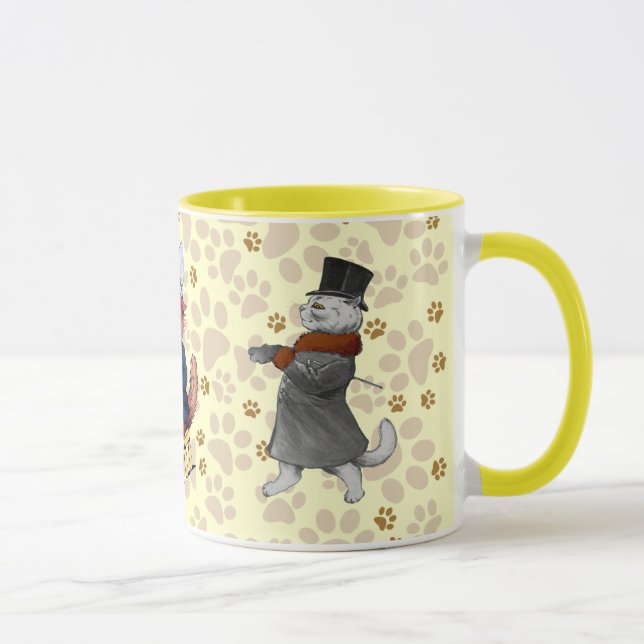Taza del desfile del gato de Louis Wain del (Derecha)