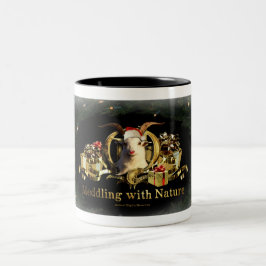 Taza del día de fiesta del navidad de la cabra de