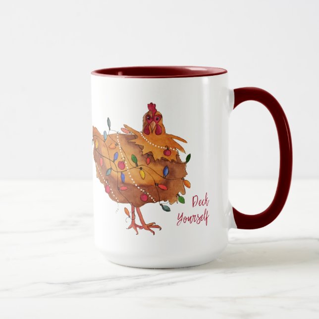 Taza del día de fiesta del pollo de la cubierta (Derecha)