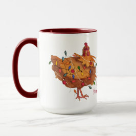 Taza del día de fiesta del pollo de la cubierta
