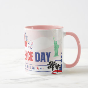 Taza del Día de la Independencia de Estados Unidos