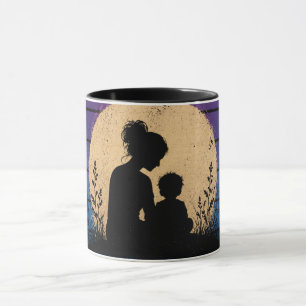 Taza del Día de la Madre Puesta de Sol Púrpura Ret