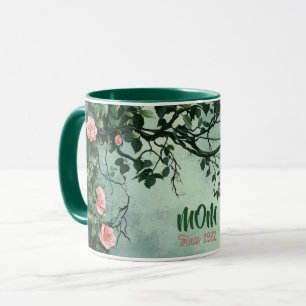 Taza del Día de la Madre Texto "MAMÁ" "Desde 1972"