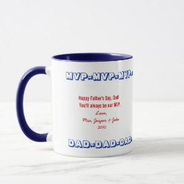 Taza del día de padre personalizado PAPÁ del MVP