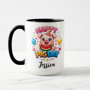Taza del Día del Cerdito Adorable – Amante de los 