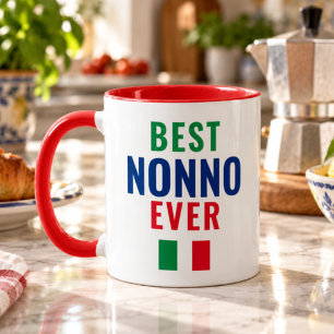 Taza del Día del Padre Italiano 'Mejor Nonno de To