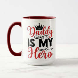 Taza del Día del Padre: Papá es mi héroe