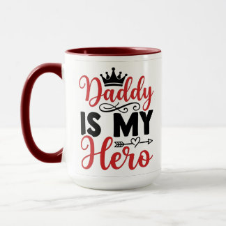 Taza del Día del Padre: Papá es mi héroe